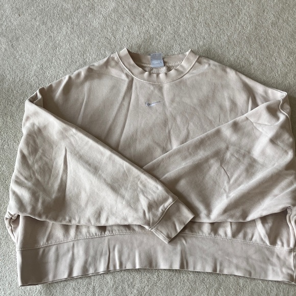 Nike Beige oversize Crewneck Sweatshirt XL - Picture 1 of 14